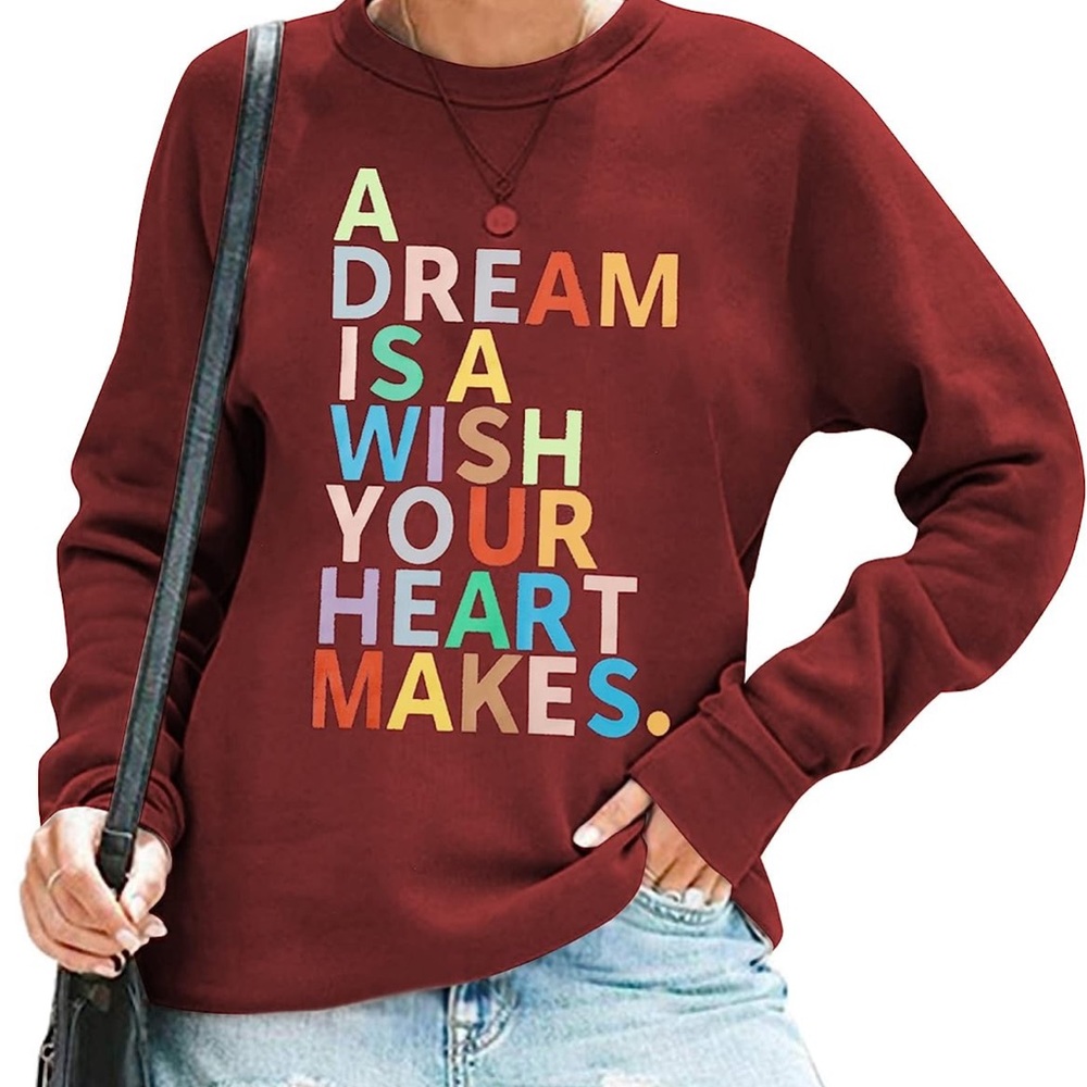 A Dream is A Wish Your Heart Makes Sweatshirt- NWOT